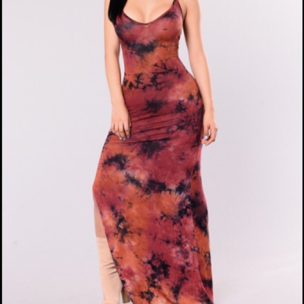 Small,Tie Dye Maxi Dress